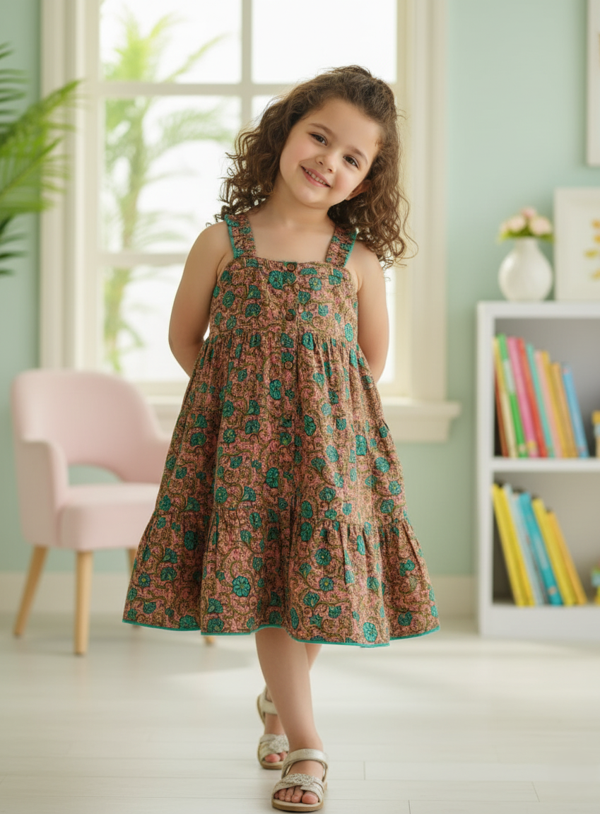 Inara Dress Pastel Pink — Cotton Girls Dress | Infant to Tween 0-13 Years