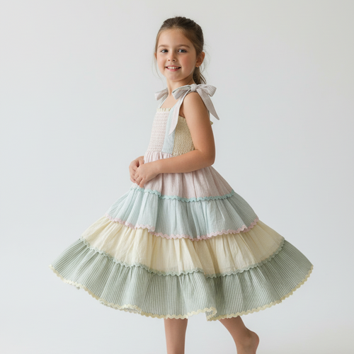 Sidney Layered Swing Dress : MULTI COLOURED : Infant : Toddler : Tween