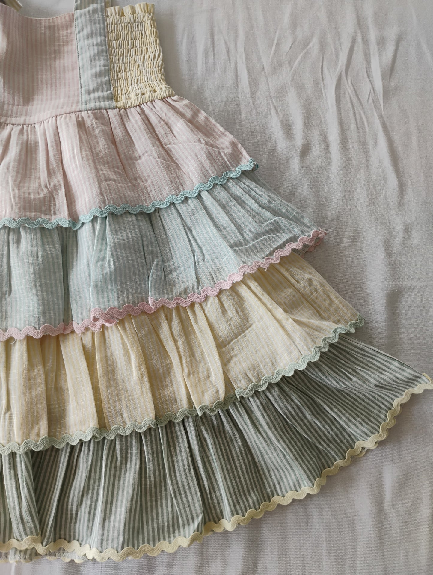 Sidney Layered Swing Dress Multi Coloured — Cotton Girls Dress | Infant to Tween 0-13 Years