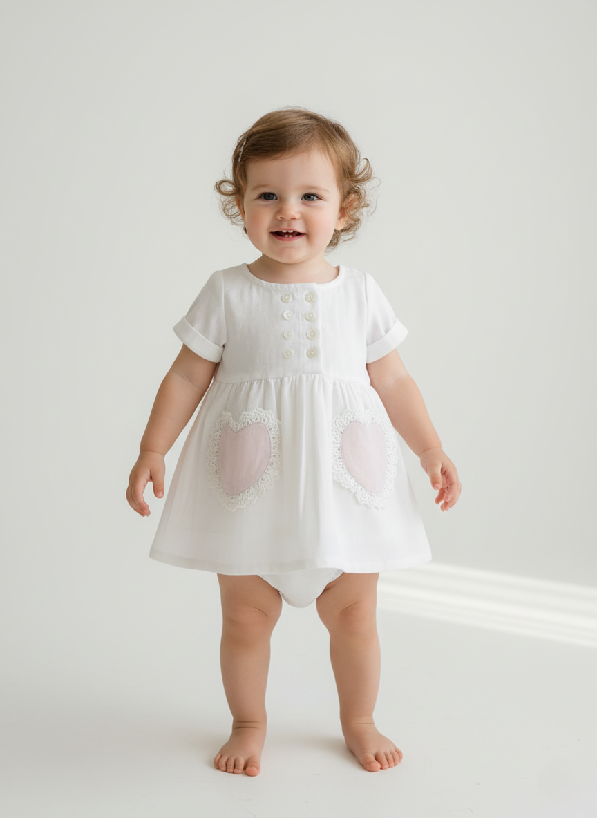 Amore Dress : WHITE : Infant : Toddler : Tween