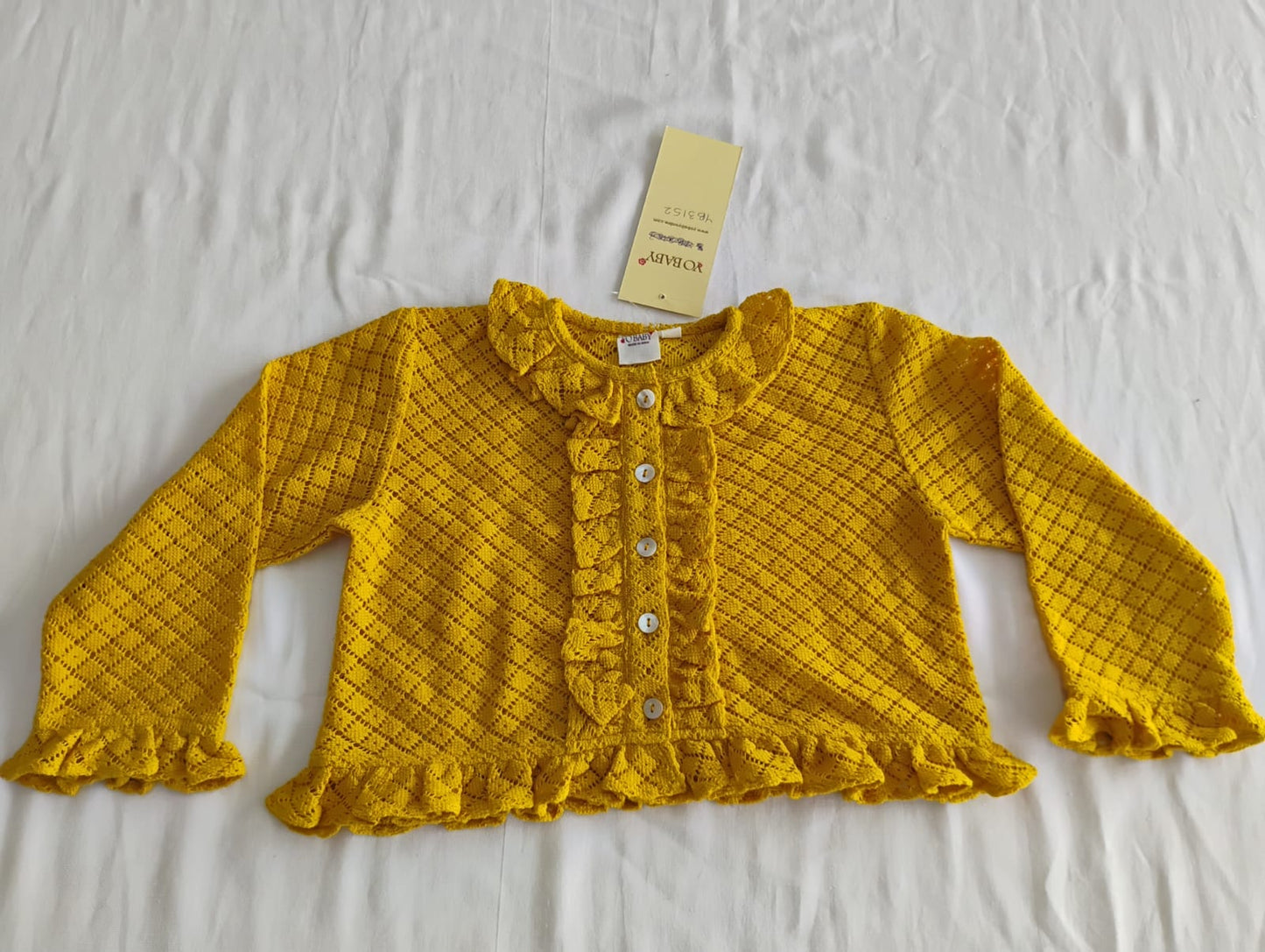 Ella Cardigan Mustard — Cotton Kids Cardigan | Infant to Tween 0-13 Years
