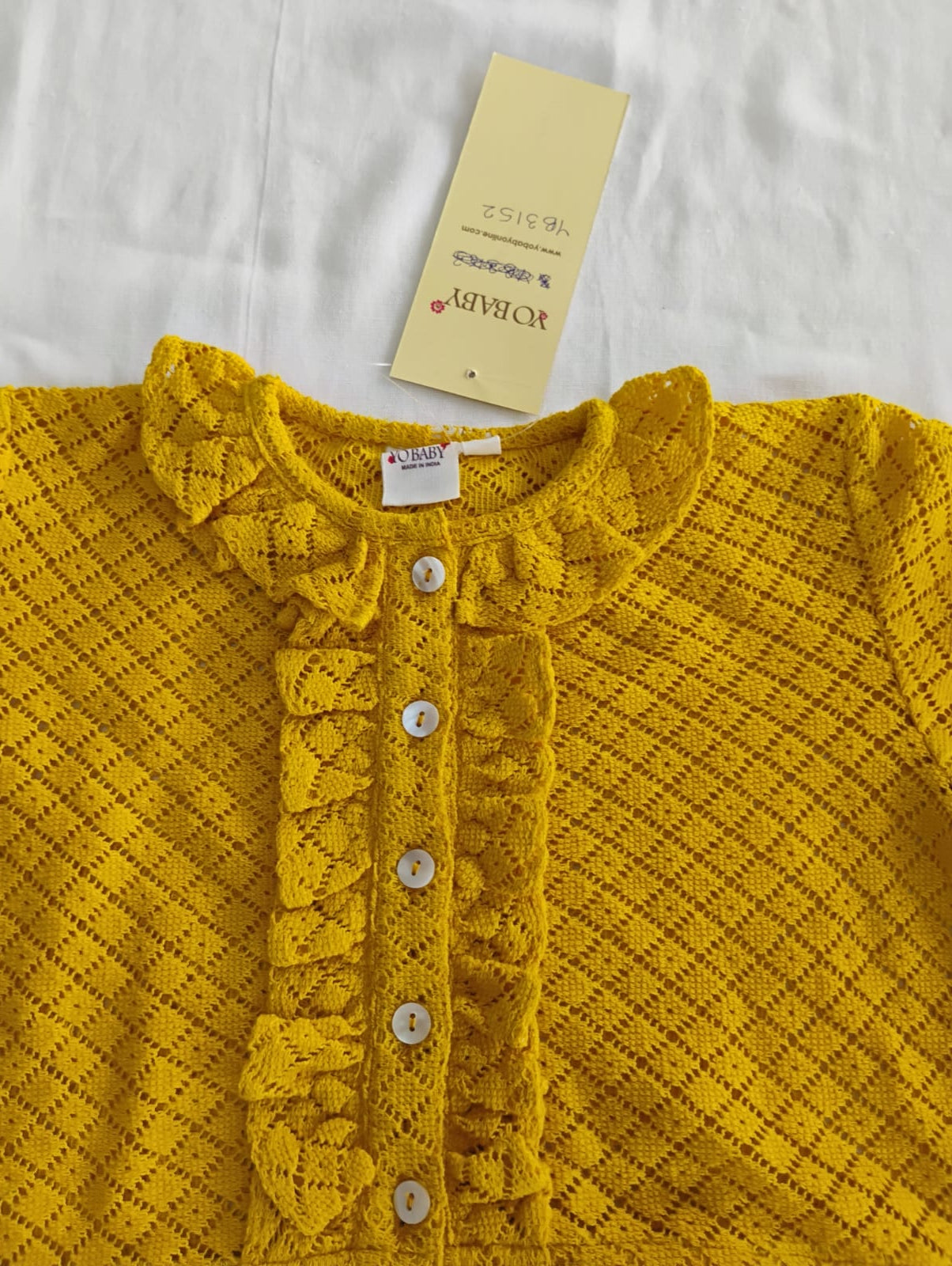 Ella Cardigan Mustard — Cotton Kids Cardigan | Infant to Tween 0-13 Years