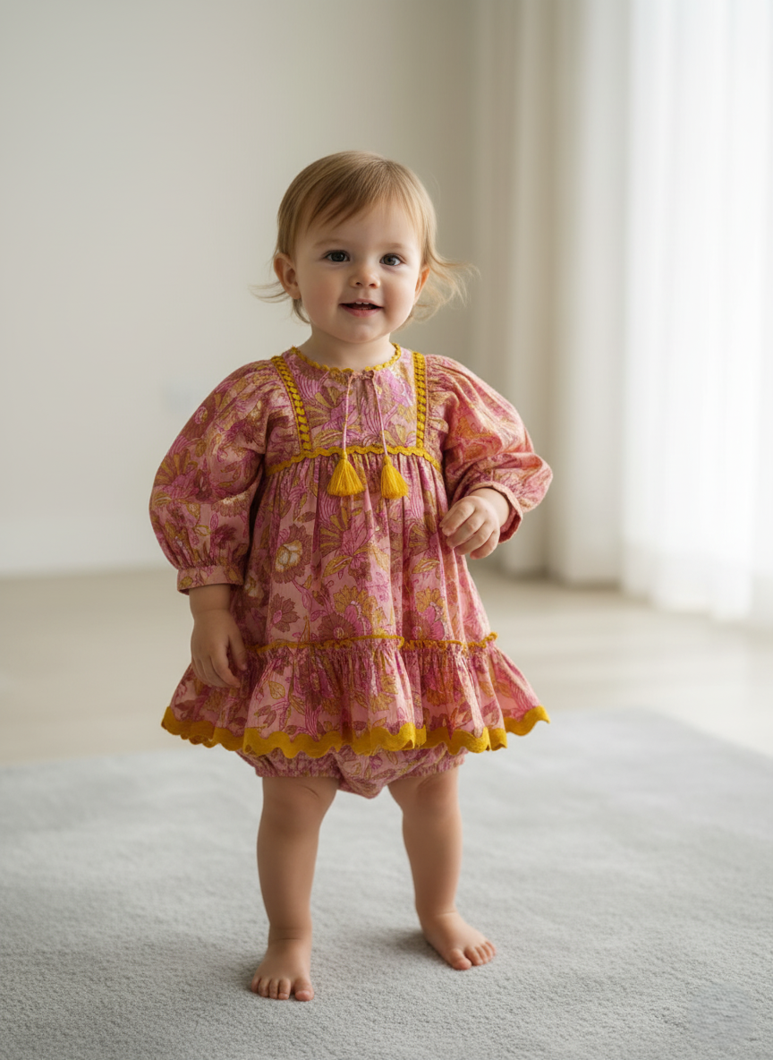 Mary Dress : PINK : Infant : Toddler : Tween : Women