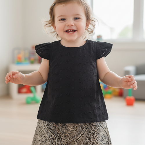 Reva Shorts and Top Set : BLACK : Infant : Toddler : Tween
