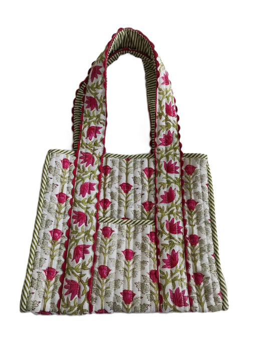 Quilted Tote Bag Red — Kids Accessory | One Size