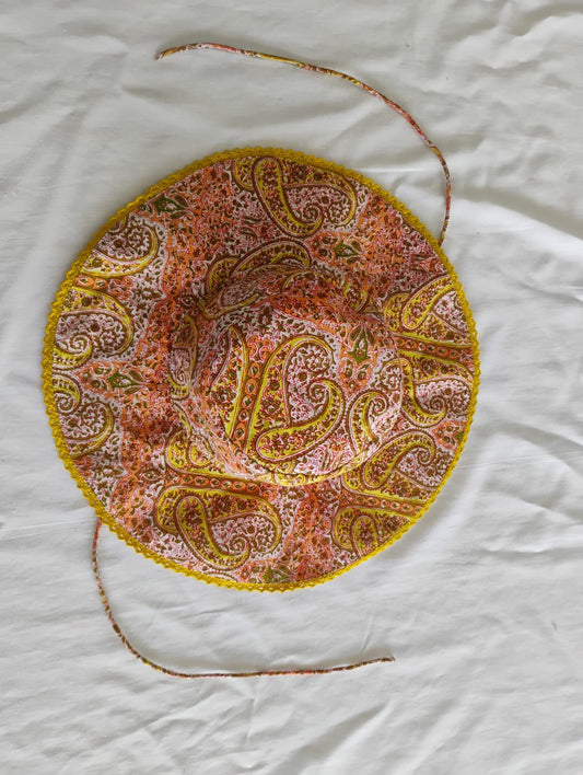 Printed Summer Hat : YELLOW : Infant : Toddler : Tween