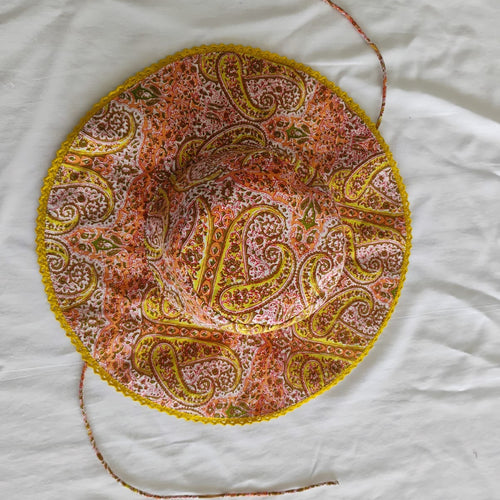 Printed Summer Hat : YELLOW : Infant : Toddler : Tween