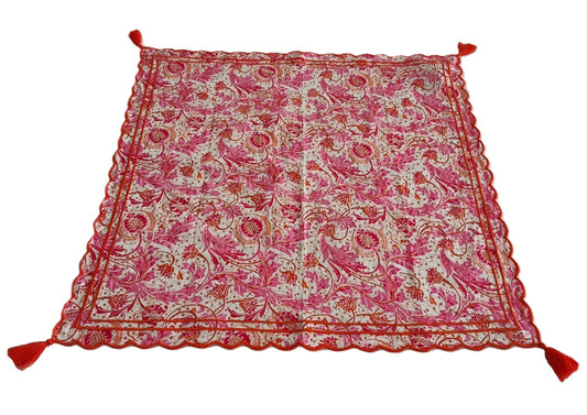 Embroidered Summer  Scarf  : WHITE : One Size