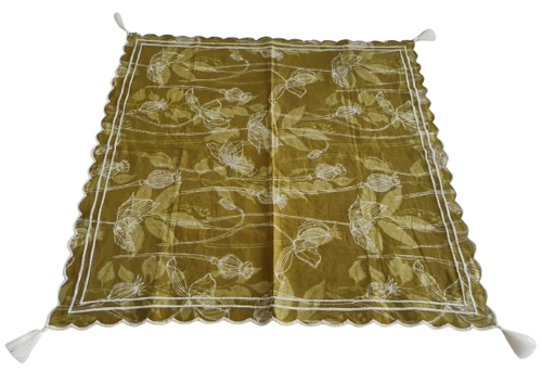 Embroidered Summer Scarf  : GREEN : One Size