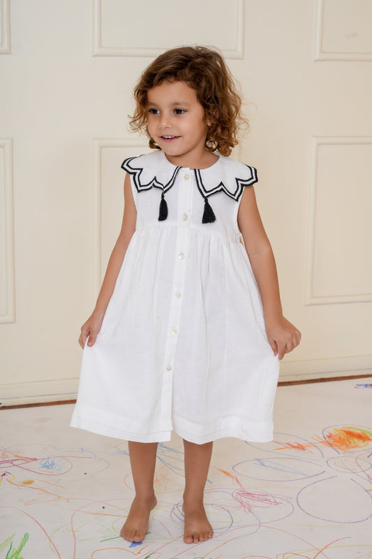 Royal Arches Dress : WHITE : Infant : Toddler : Tween