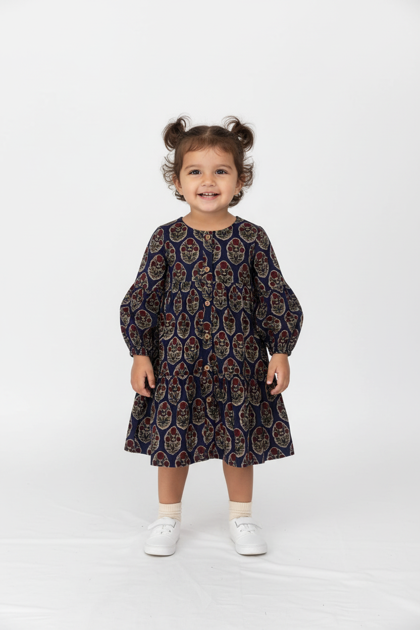 Jaipur Bloom Tiered Shirt Dress