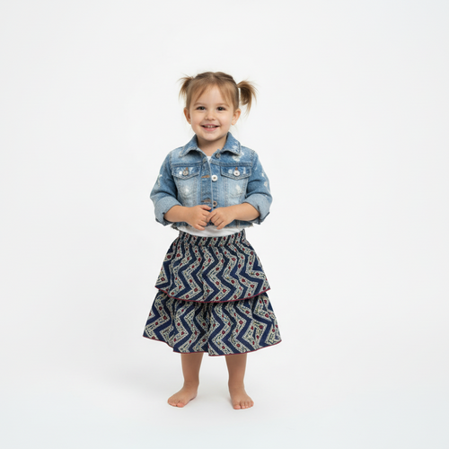 Folk Tiered Woven Skirt