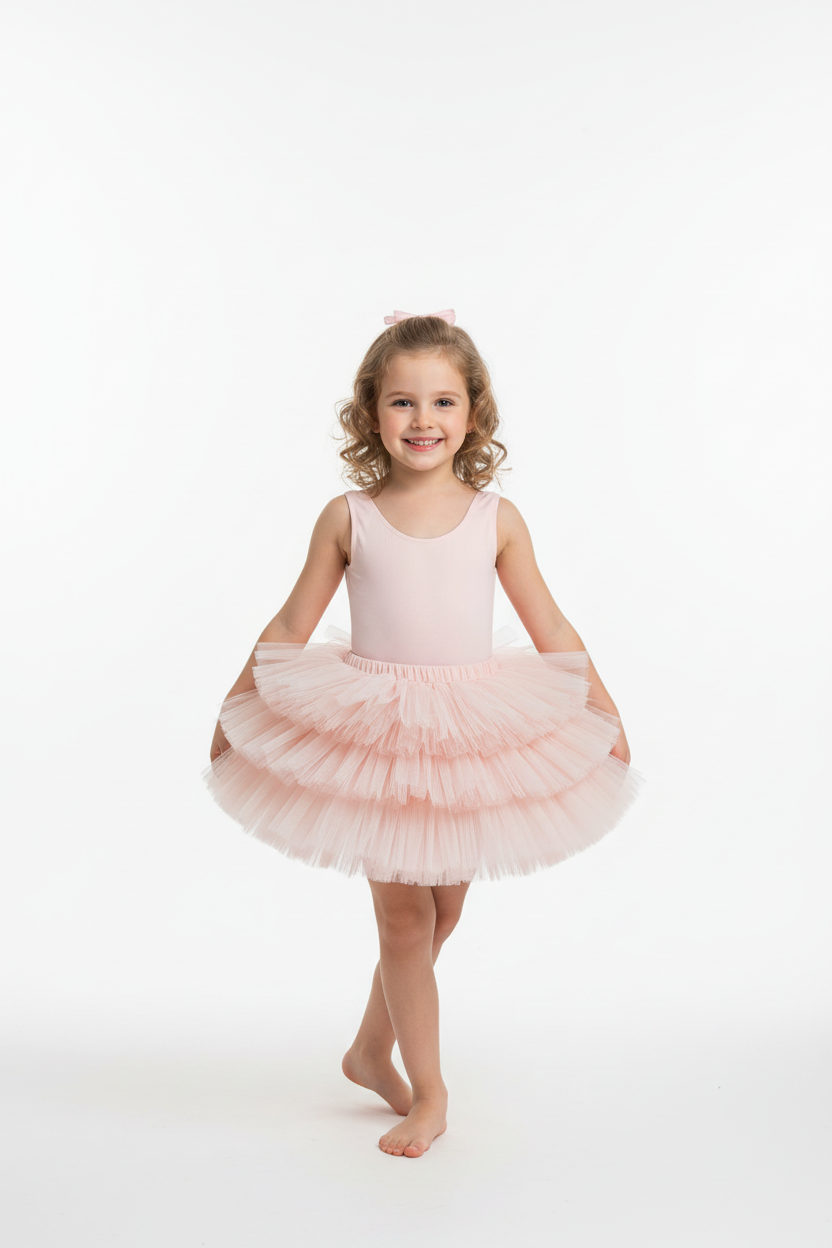 Folk Tiered Woven Skirt with Net Overlay