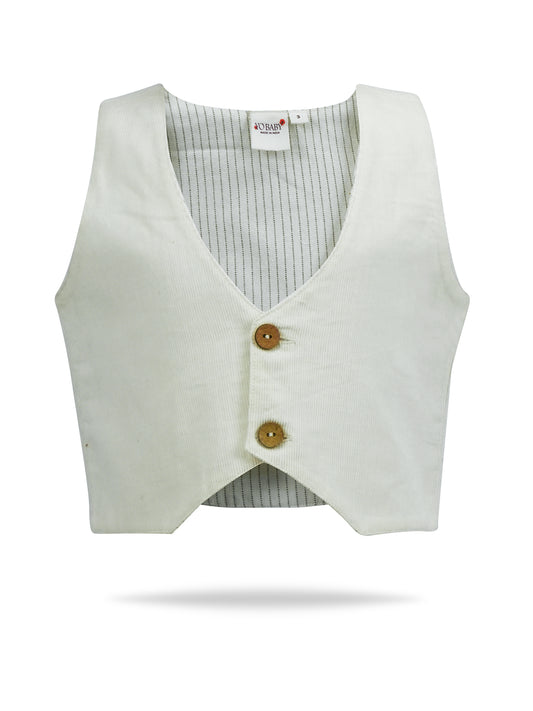 Corduroy Vest : OFF-WHITE : Toddler : Tween : Unisex