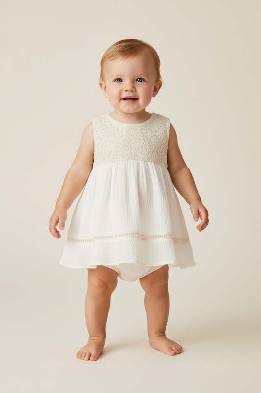 Lace Detail Infant Swan Dress - Yo Baby Online
