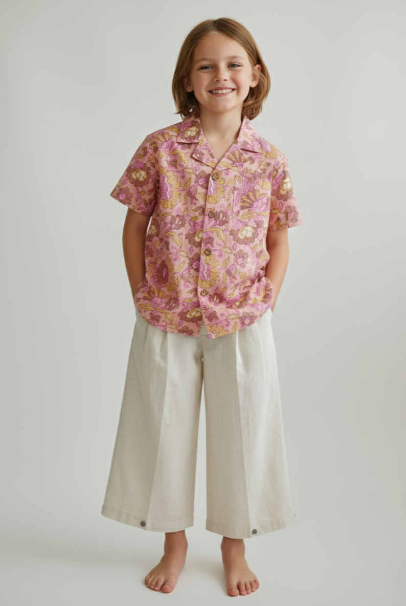 Yoshi Pants Ecru Gender Neutral — Cotton Kids Pants | Infant to Tween 0-13 Years