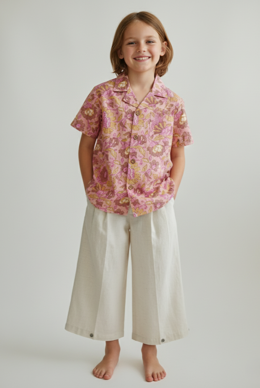 Yoshi Pants Ecru Gender Neutral — Cotton Kids Pants | Infant to Tween 0-13 Years