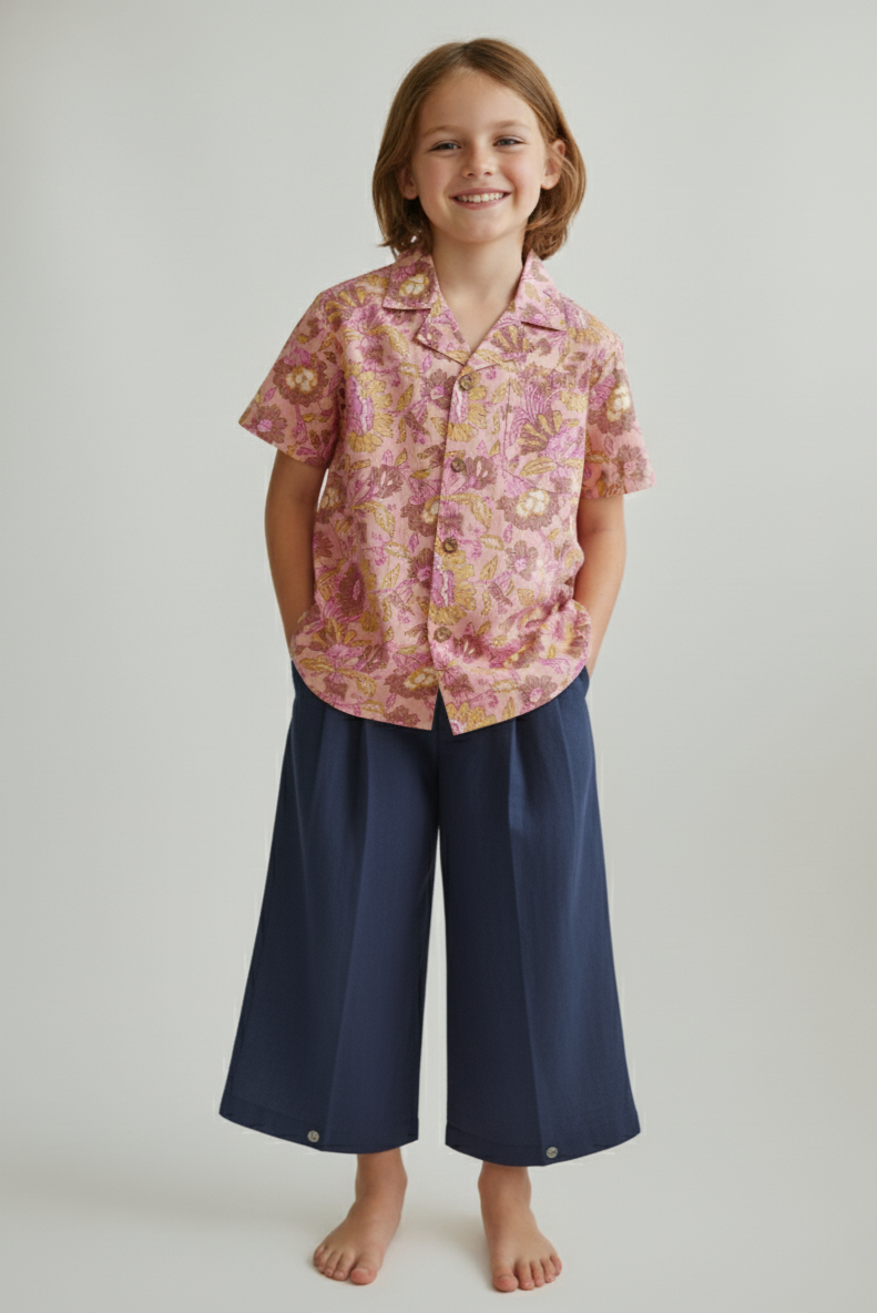 Yoshi Pants Navy Gender Neutral — Cotton Kids Pants | Infant to Tween 0-13 Years