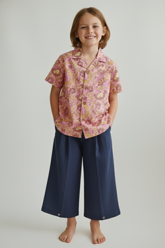 Yoshi Pants Navy Gender Neutral — Cotton Kids Pants | Infant to Tween 0-13 Years
