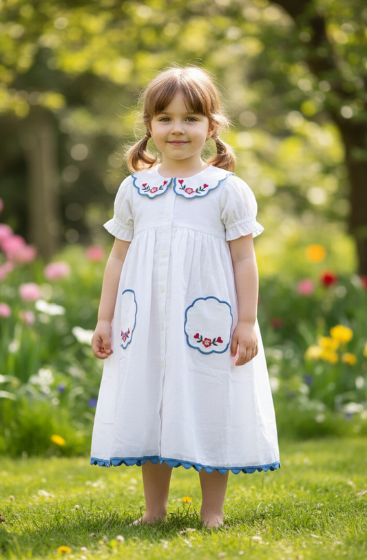 ARA DRESS : WHITE : Infant : Toddler : Tween