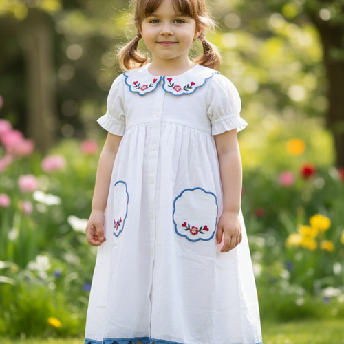 ARA DRESS : WHITE : Infant : Toddler : Tween