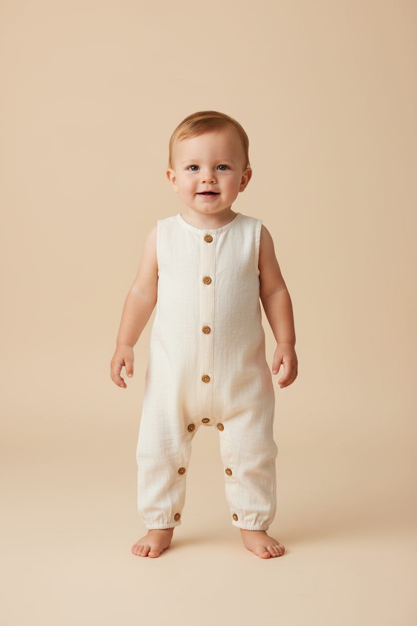 Infant Sleeveless Romper - Unisex - Yo Baby Online