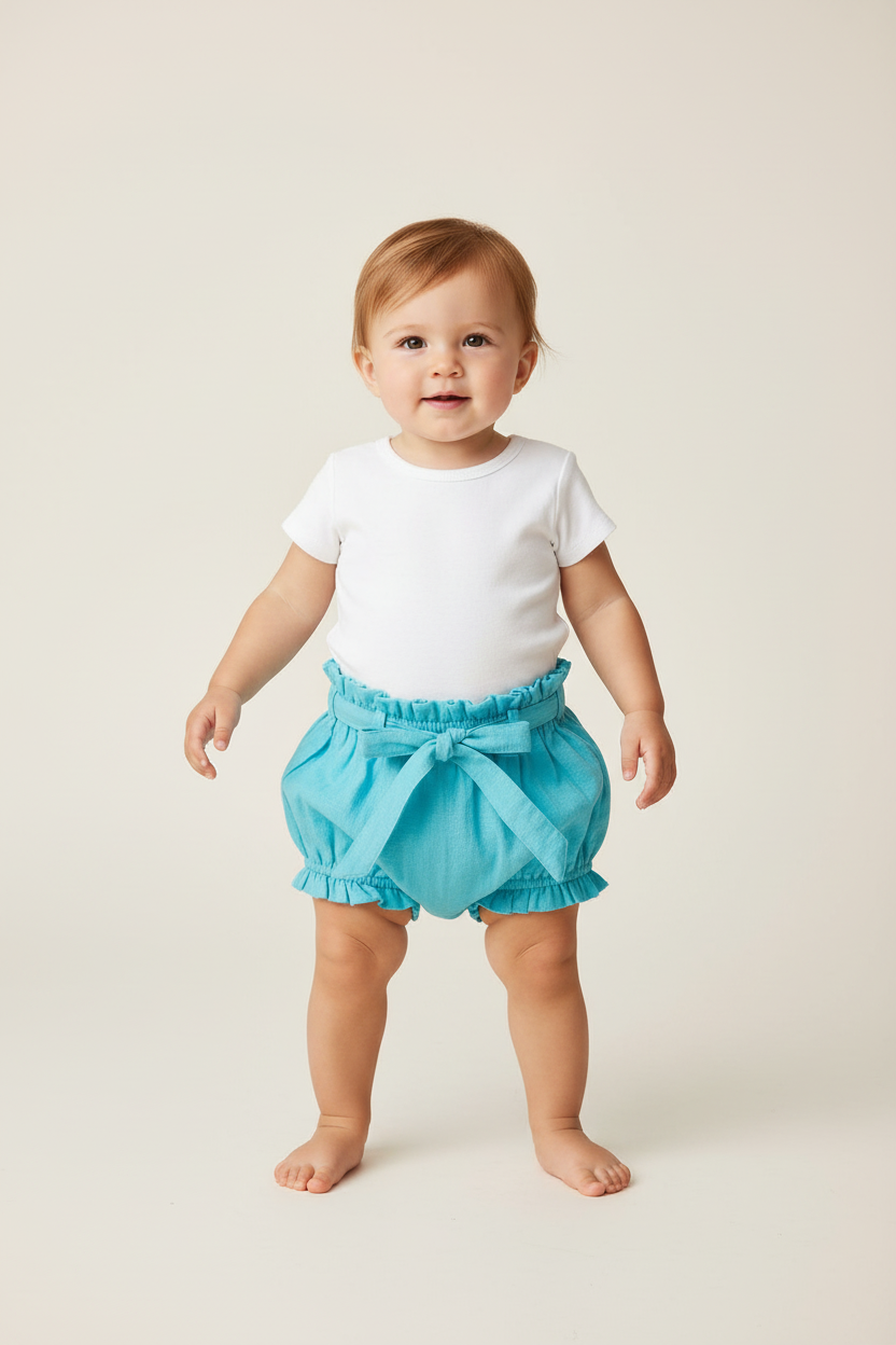 Set of 3 - Short - Style Diaper Covers with Belt. Blush, Coral & Blue. - Yo Baby Online