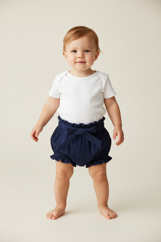 Set of 3 - Short - Style Diaper Covers with Belt. Navy, Black & Brown. - Yo Baby Online