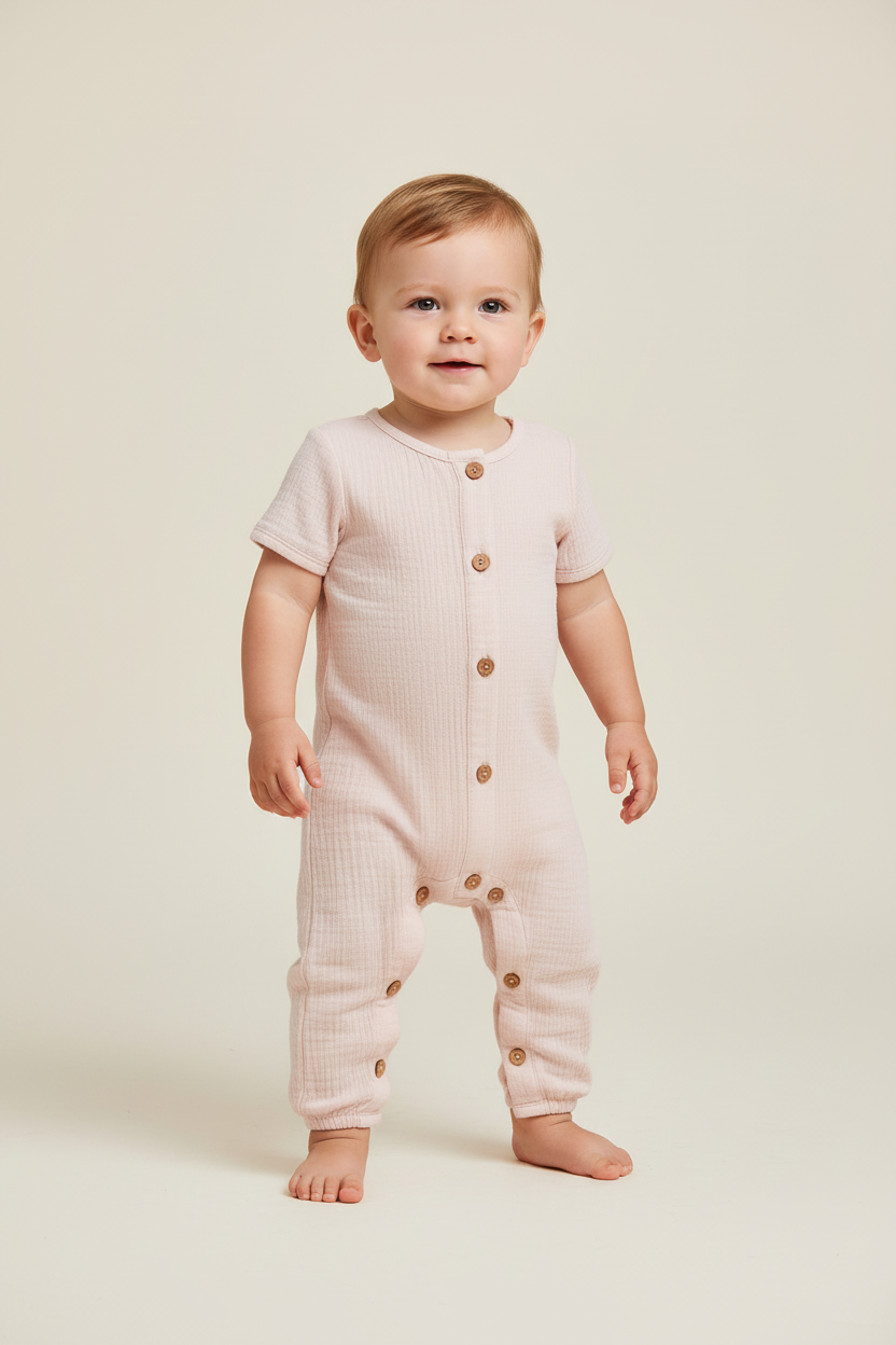 Blush Unisex Infant Romper - Yo Baby Online