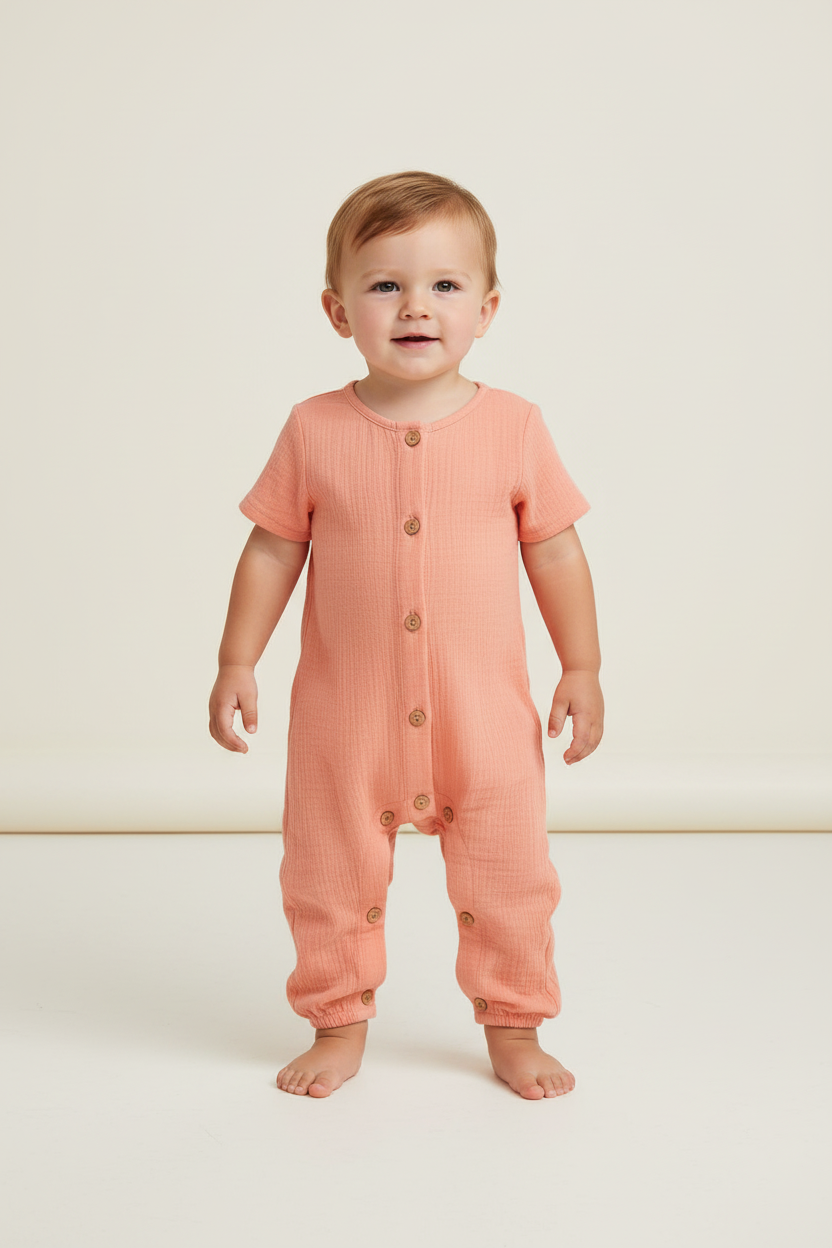 Coral Unisex Infant Romper - Yo Baby Online