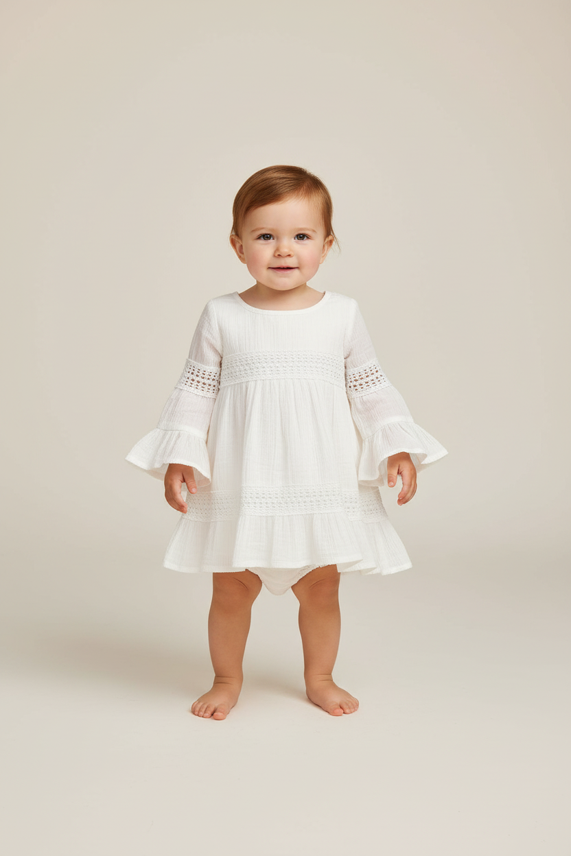 White Lace Infant Dress - Yo Baby Online