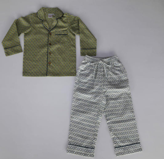 Unisex Printed Green 2 pc Set