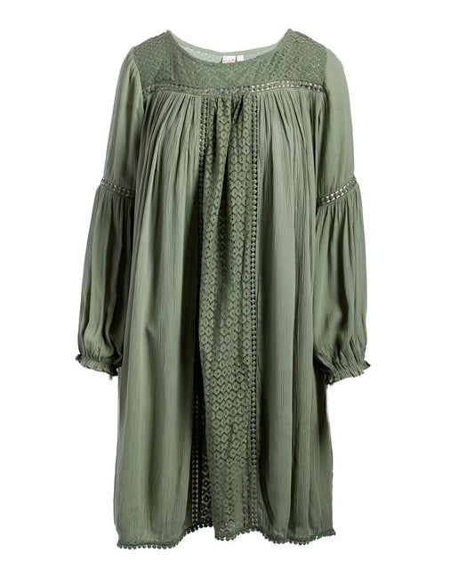 Sage Net Detail Dress