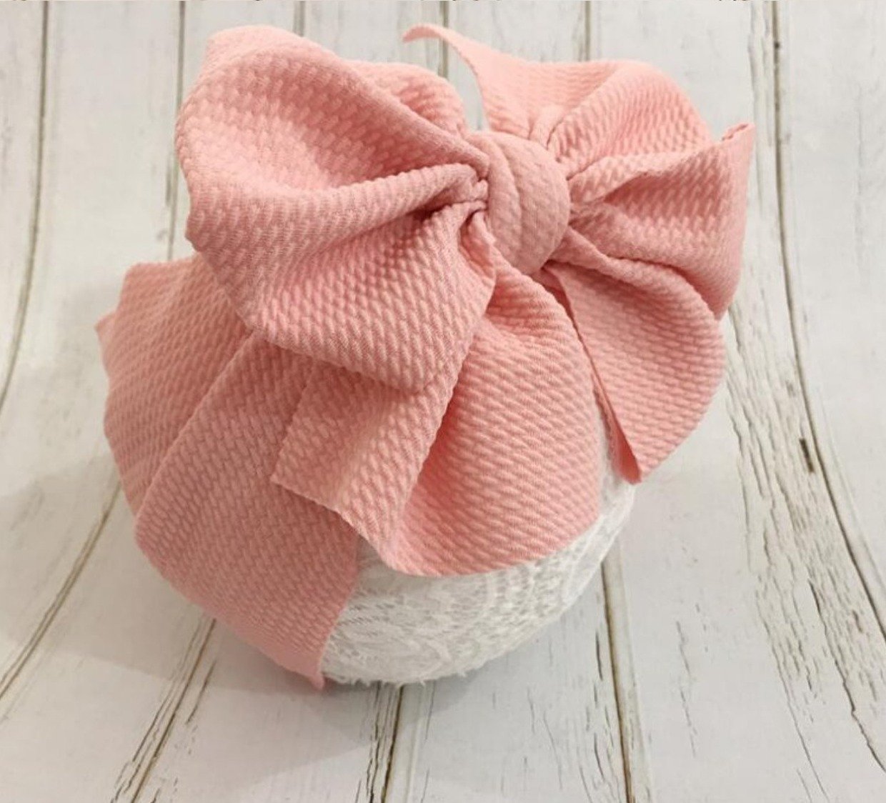 Knit Waffle Bow Hairband