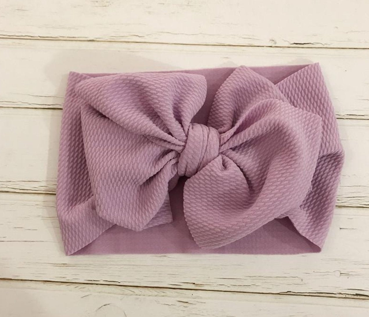 Knit Waffle Bow Hairband