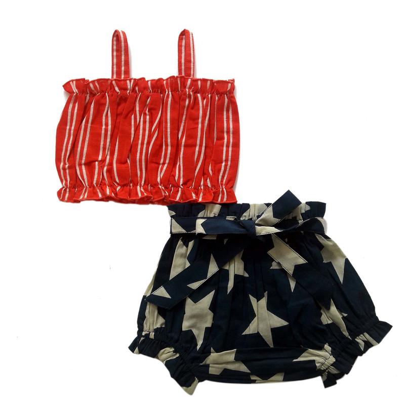 Stars & Stripes Top & Shorts Set