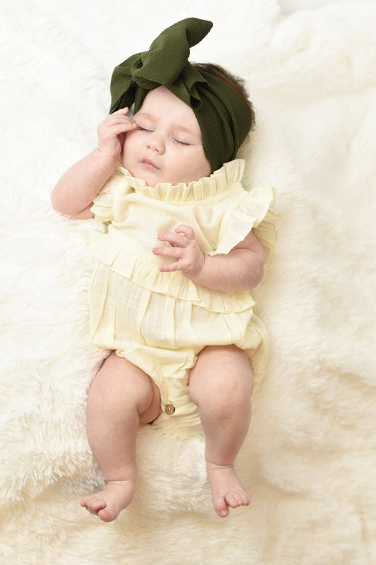 Ivory Ruffles Infant Romper