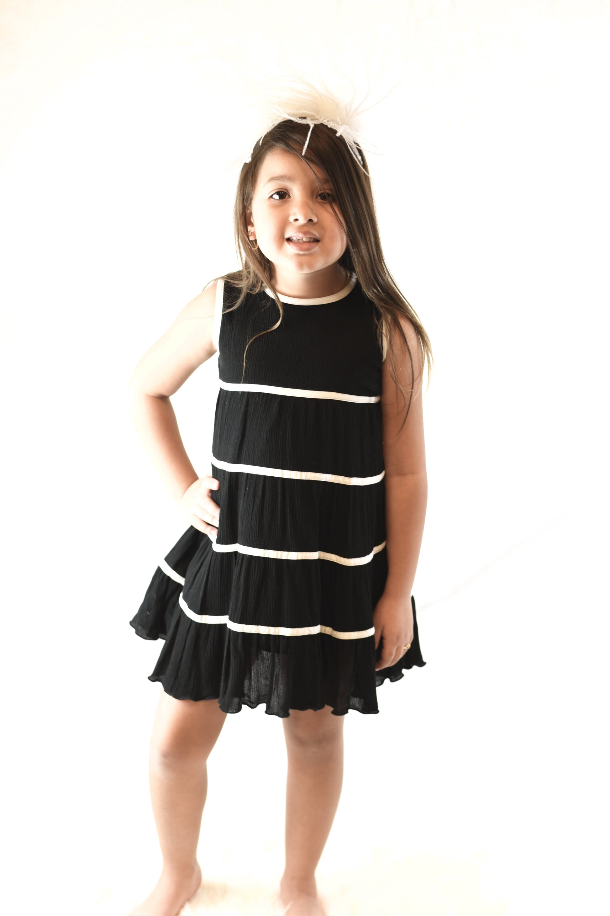 Black & White Tier Dress