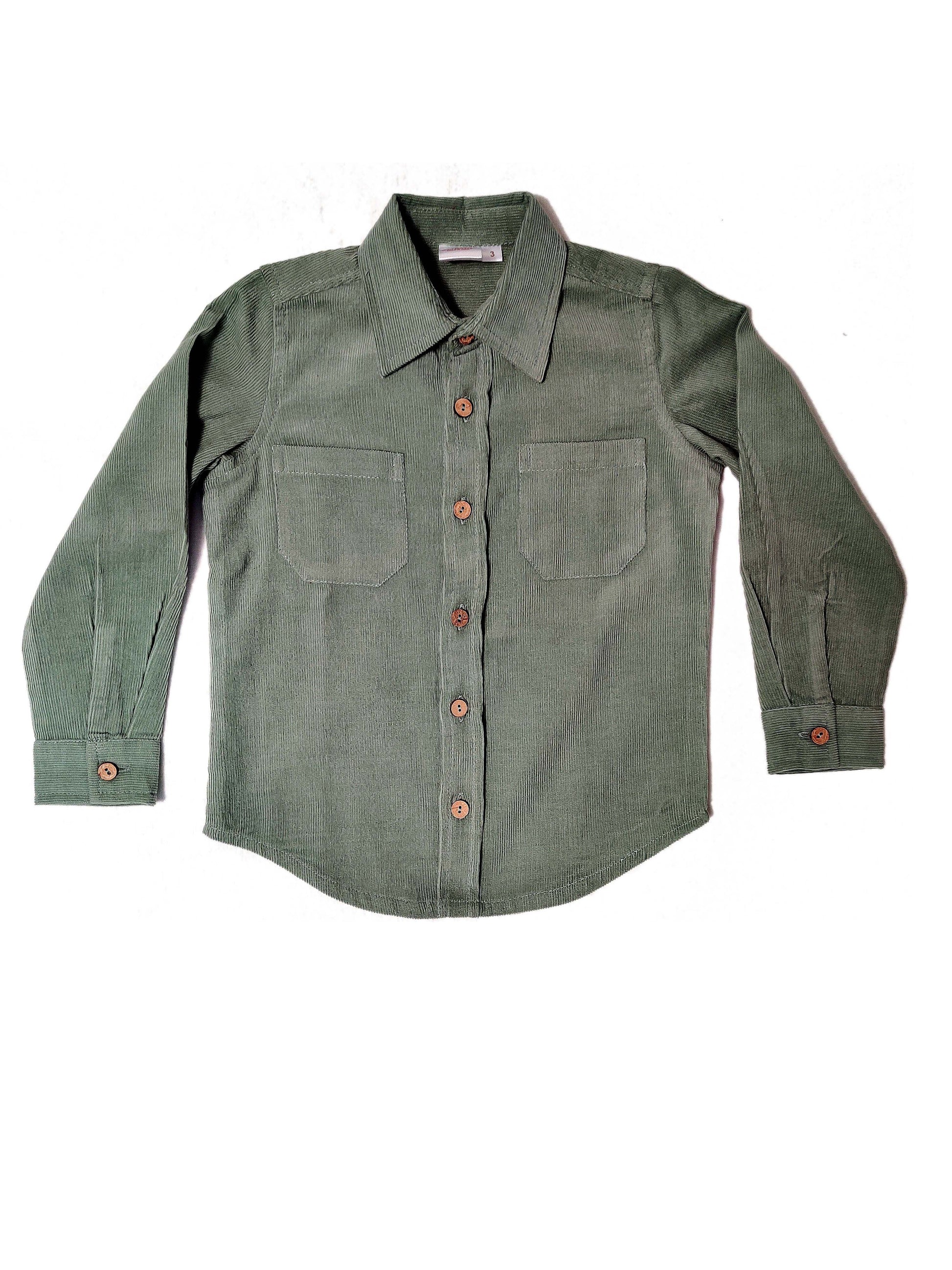 Corduroy Shirt - Sage