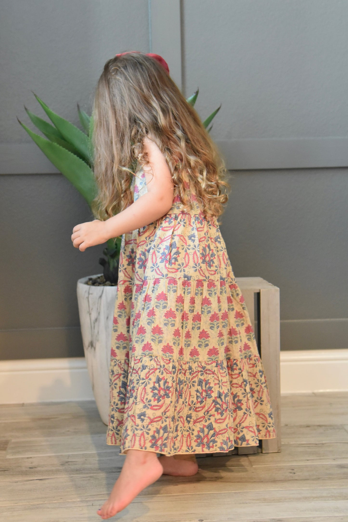 Tiered Printed Maxi Dress