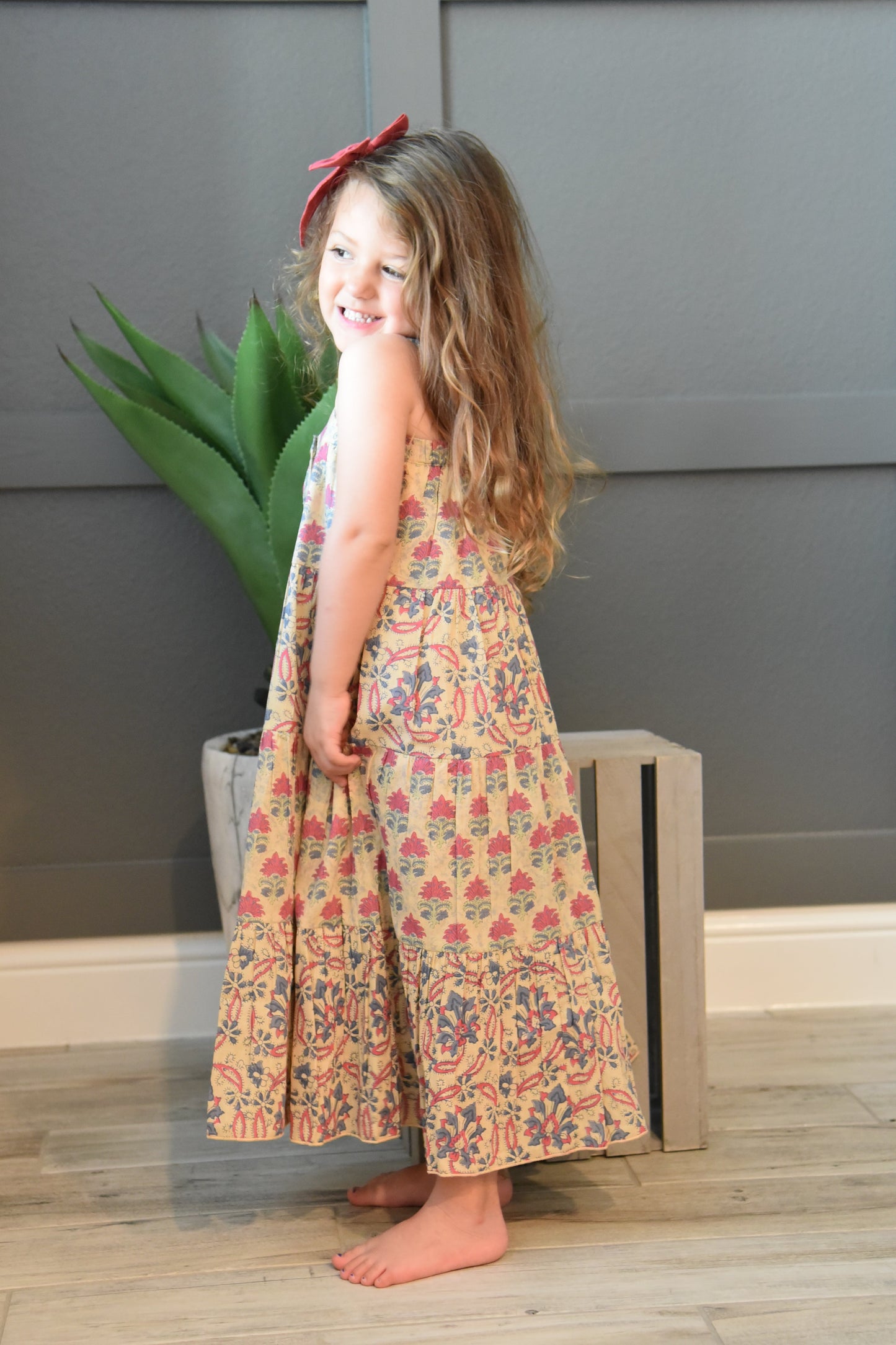 Tiered Printed Maxi Dress