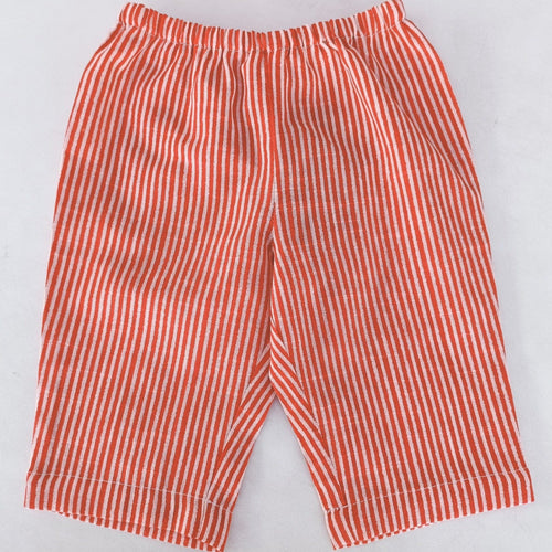 Unisex Red Stripes Print Pant