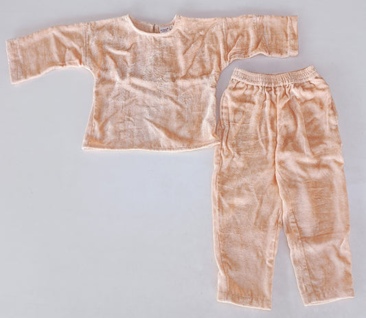 Viscose Velvet Blush Top & Pant Set