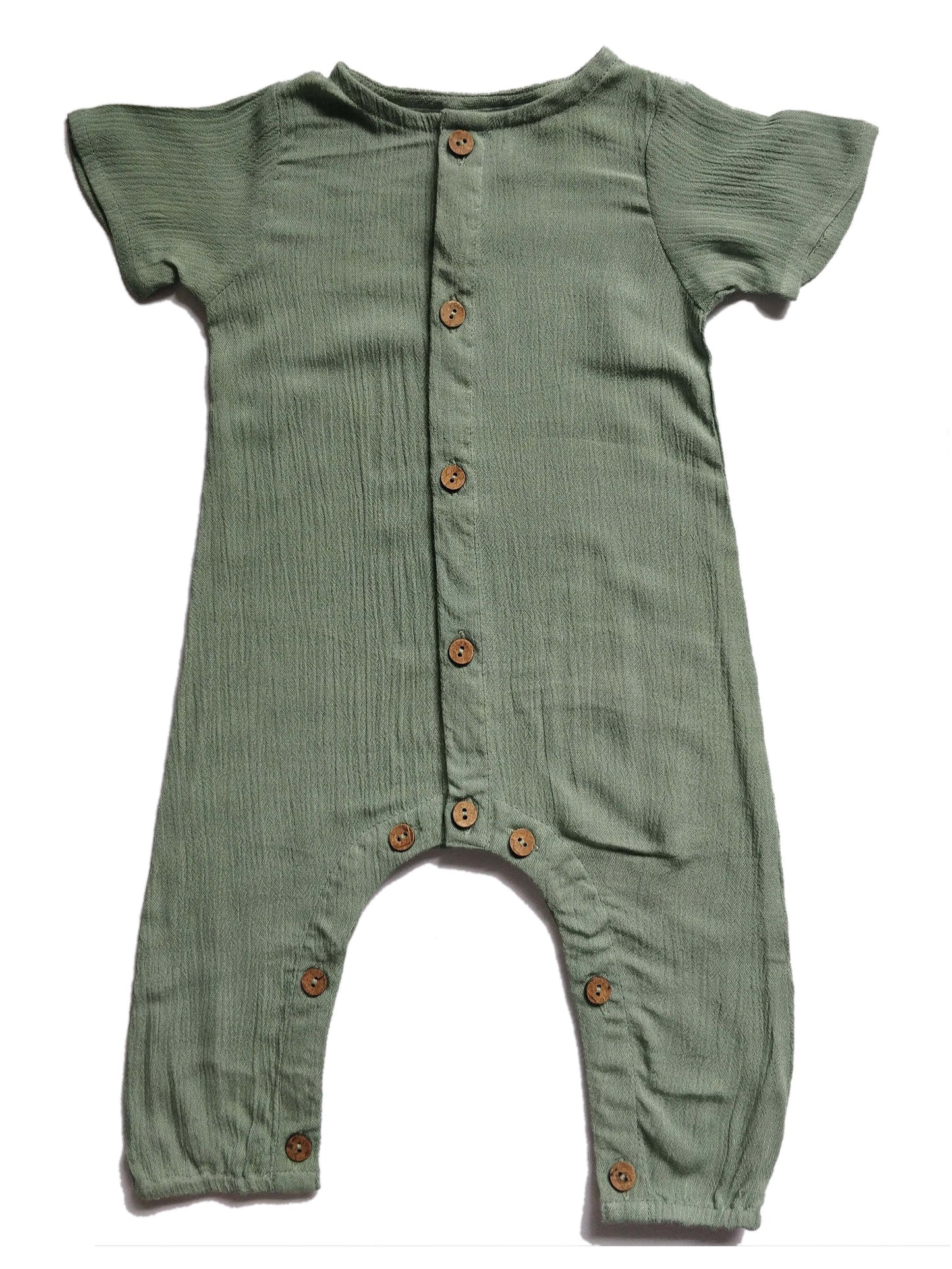 Boys Infant Half Sleeves Romper - Sage