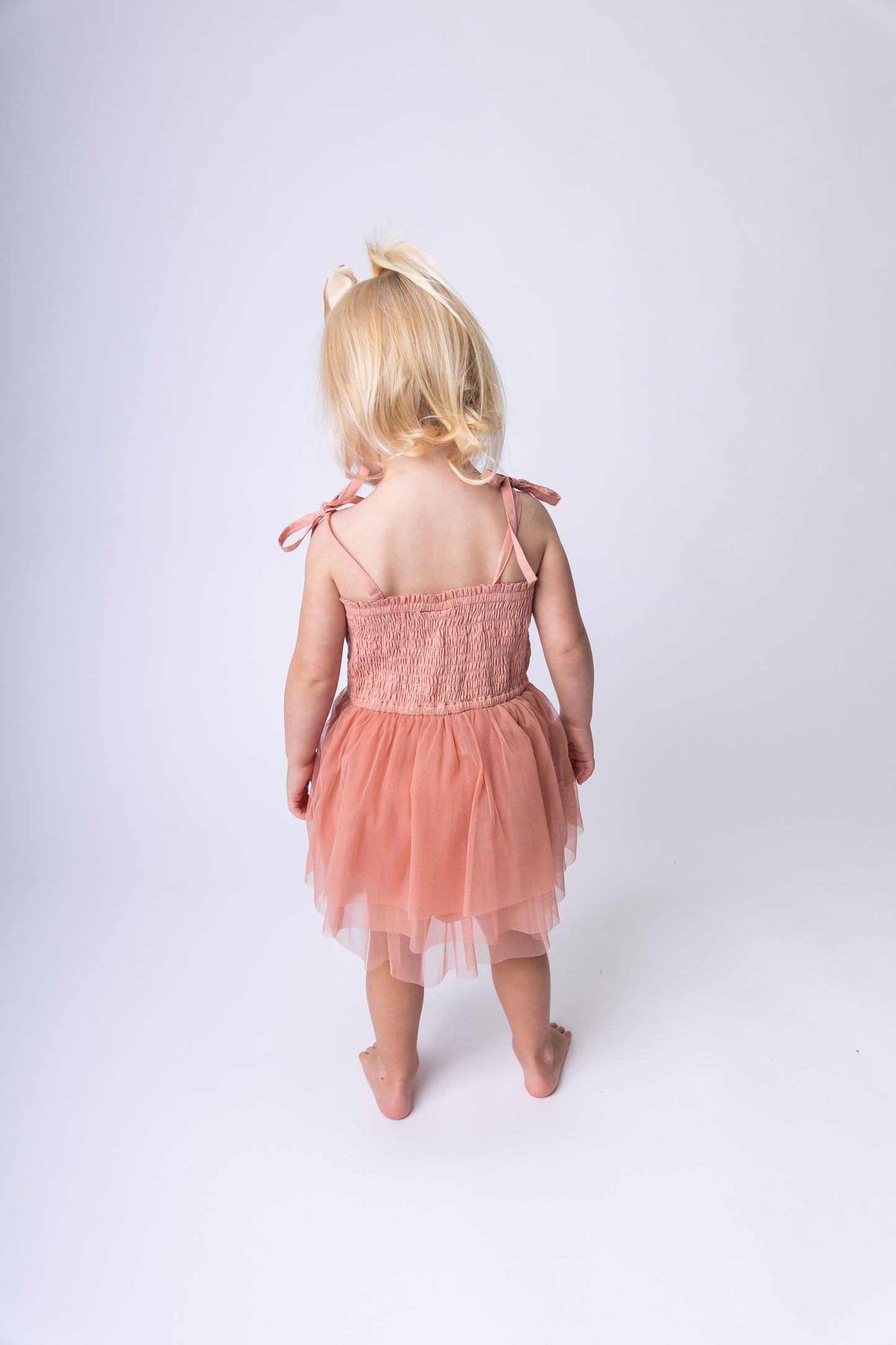Dark Pink Tulle Solid Color Infant Ruffle Romper