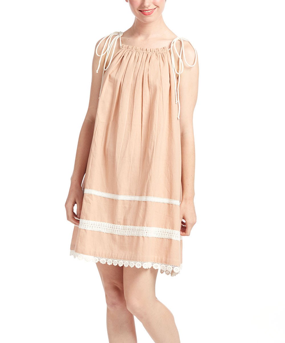 Blush Pillow-case Lace Dress