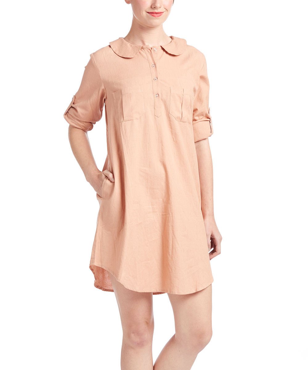 Blush Shirt Dress