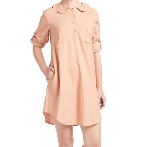 Blush Shirt Dress