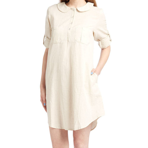 Off-white Shirt Dress