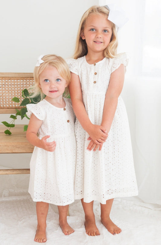 White Embroidery Dress